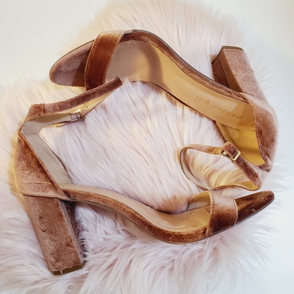 Madden Girl rose gold velvet sandals size 10 - Picture 9 of 13